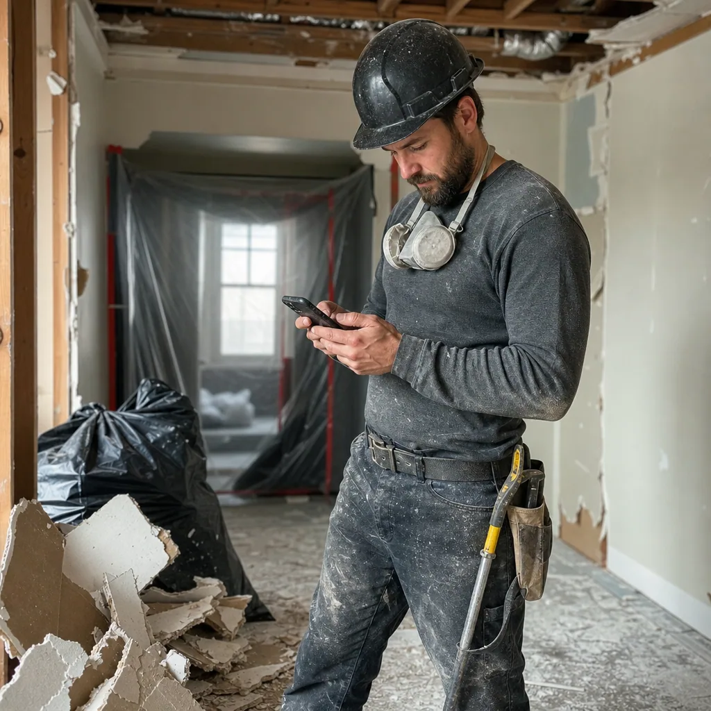 Small solo business owner handling everything alone