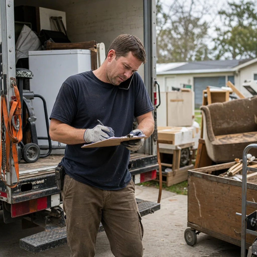 Small solo business owner handling everything alone
